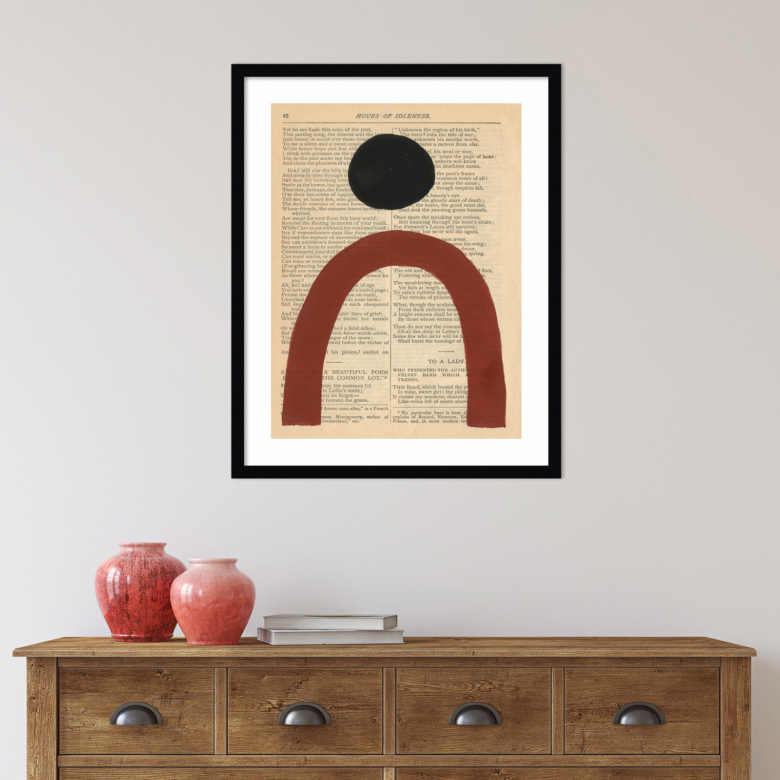 Modern Prose VI by W. Stramel, Black Framed Paper, 29.38" H x 23.38" W x 0.88" D