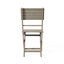 Table d'extérieur 43,5 po - Bois, eau, plateau à lattes, gris, option de rangement pliable