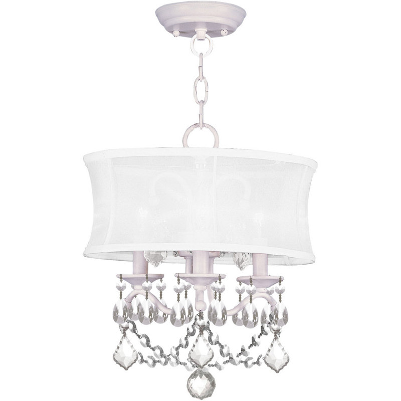 Lustre classique à 3 lumières avec abat-jour