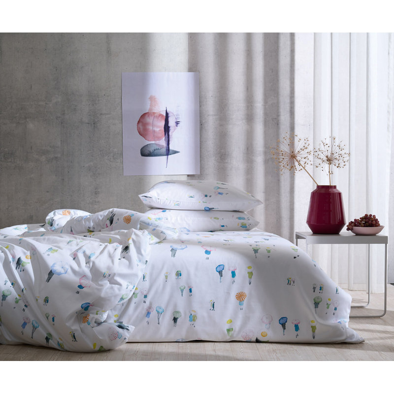 Cotton No Pattern Duvet Cover Set with Pillowcases Included, 135 x 200cm