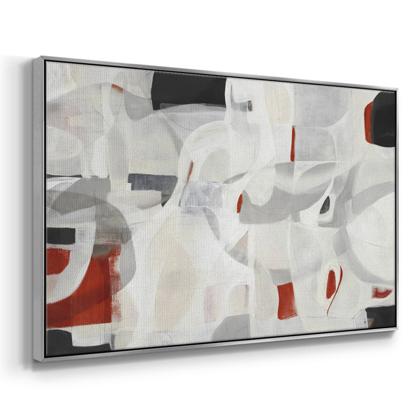 Impression sur toile encadrée, H 41 po x l 27 po x P 2 po, Argent