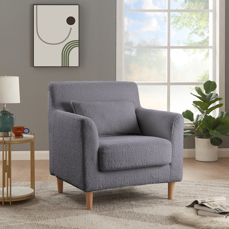 Fauteuil de 31,88 po Erminia, Gris laine