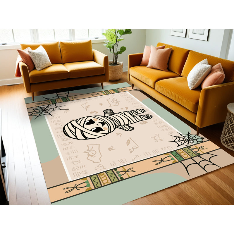 Tapis de Noël lavable The Holiday Aisle®, Rectangle 4pi x 6 pi