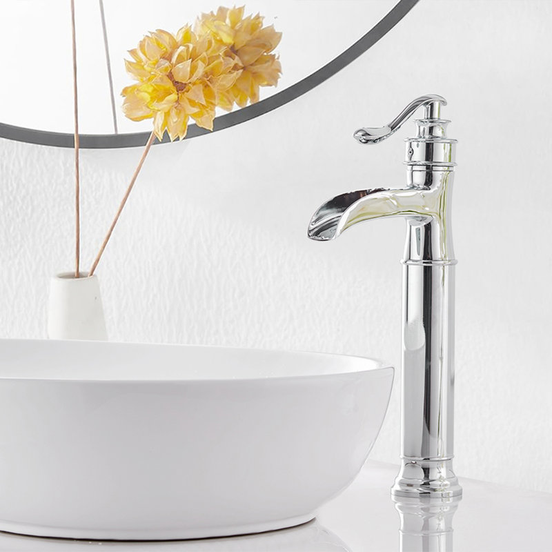 Robinet de salle de bain à un trou, Chrome
