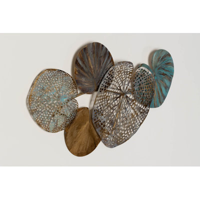 Wall sculpture Gilded Water Lilies