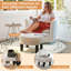 Fauteuil demi-tonneau pivotant avec repose-pieds, dossier courbé et accoudoirs-2062876543