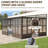 Aluminum Patio Gazebo Wall-Mounted Solarium-99076002