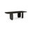 Black Rectangular Solid Wood Dining Table