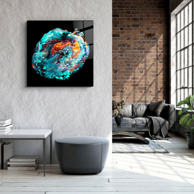Superbe peinture décorative en verre trempé 23,6 po x 23,6 po | 100% verre trempé, épaisseur: 0,16 pouce | Impression UV pour des couleurs éclatantes | Art mural parfait pour la décoration de la maison ou du bureau, design moderne et élégant