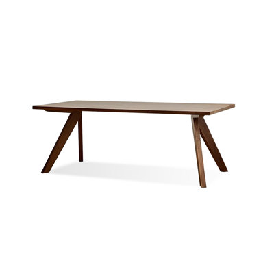 Brown Rectangular Solid Dining Table For Dining Room/Kitchen