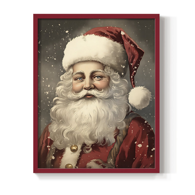«Christmas Holiday Art DI», reproduction encadrée - bois massif, H 15 po x l 12 po, Rouge