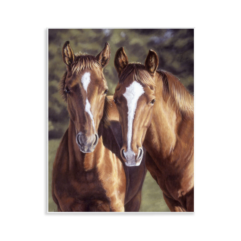 "Brown Horse pair", art mural par Victoria Schultz