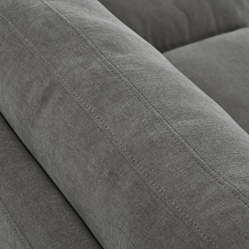 Issabel Three Indoor Cushioned Combination Sofas with Three Pillows and Curved Seat, for Living Room, Study Room, and Apartment