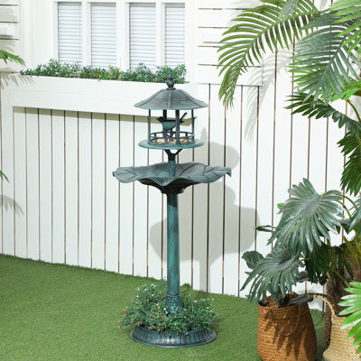 Plastic Pedestal@@Birdbath@@Column Birdbath