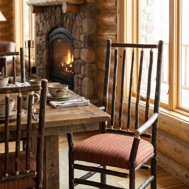  Chaise d'appoint Hickory, Slate Seat
