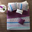 Courtepointe réversible mauve avec détails décoratifs - Housse de couette pour chambre à coucher-124477371