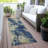 Machine Washable Indoor/Outdoor Xhevrie Navy Rug-111923768