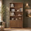 Armoire de rangement avec bibliothèque 91,1 po-1737218422