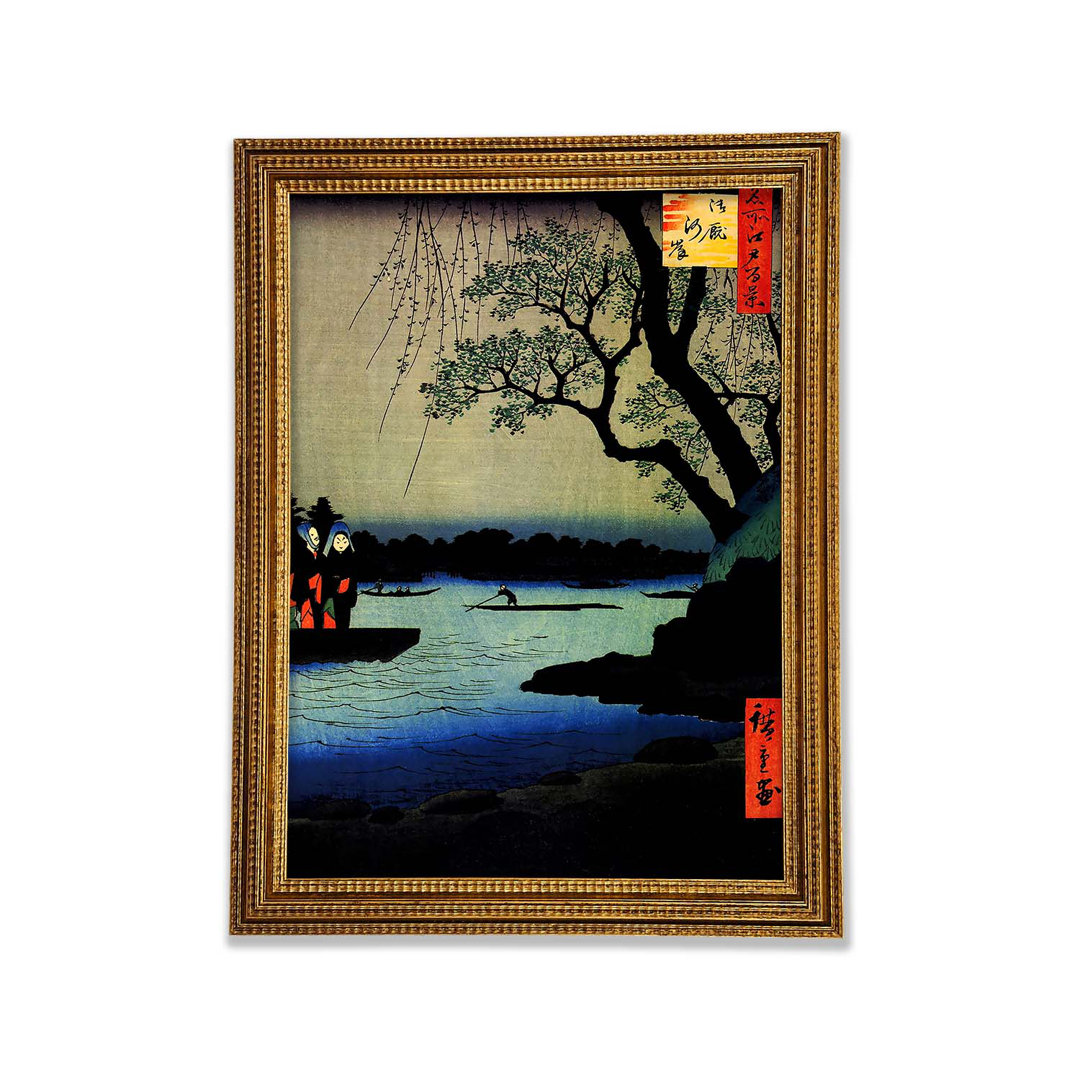 Hiroshige Oumayagashi - Einzelne Bilderrahmen-Gemälde