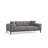 Nikel Premium 3-Seat Sofa-Bed, Light Grey, 88.6 x 36.2 x 29.9 inches | Sturdy Beech Wood Frame & Chipboard | 100% Polyester Fabric, Turnable Back Mechanism, Dry-Cleanable | Comfortable Seating with 28 DNS Foam-1966382