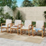 Chaise de patio avec coussins (ensemble de 4)