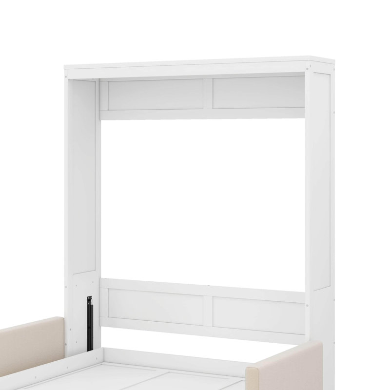 Grand lit escamotable avec coussin, Blanc