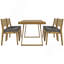 Ensemble de table et chaises d'extérieur en bois d'acacia, coussins épais-226697325