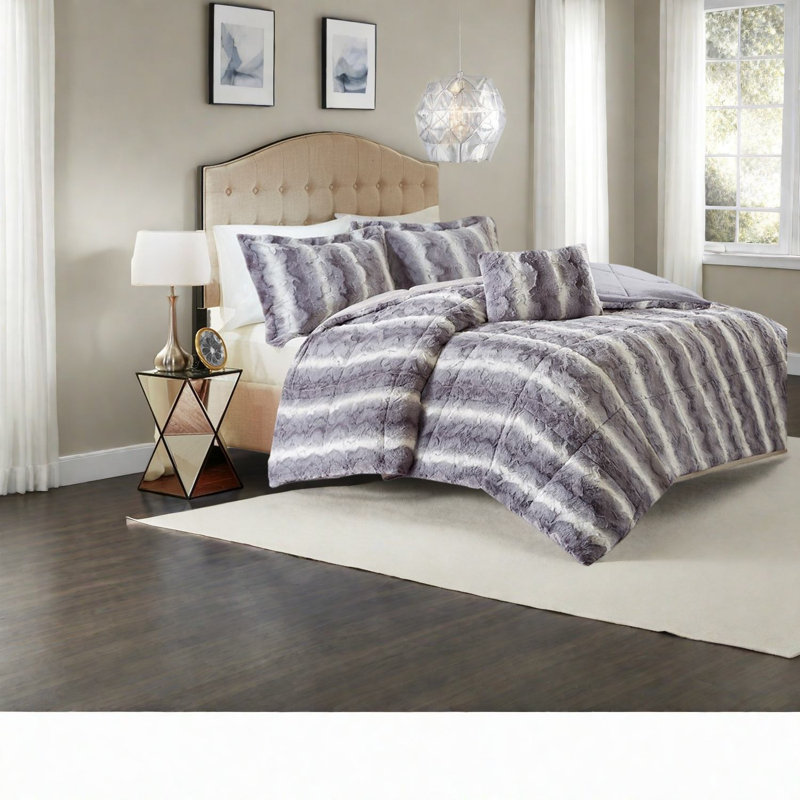 Ensembles de literie en fausse fourrure ultra doux, très grand confort moderne en polyester