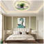 Ventilateurs de plafond avec lumières à DEL à intensité variable, installation intégrée de ventilateurs de plafond minces et modernes (vert)