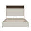 Structure de lit double capitonnée en velours pleine grandeur, USB et veilleuse intégrée, lit plateforme à oreilles avec tablette de tête de lit incluse-650685930
