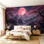 Papier peint adhésif pelez et collez, paysage enchanteur, paysage de chutes de cerisier, art mural auto-adhésif et amovible-1181329042