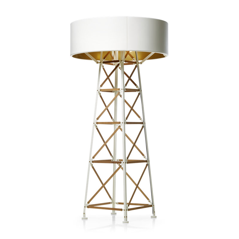 Construction Floor Lamp, Matte White, Medium