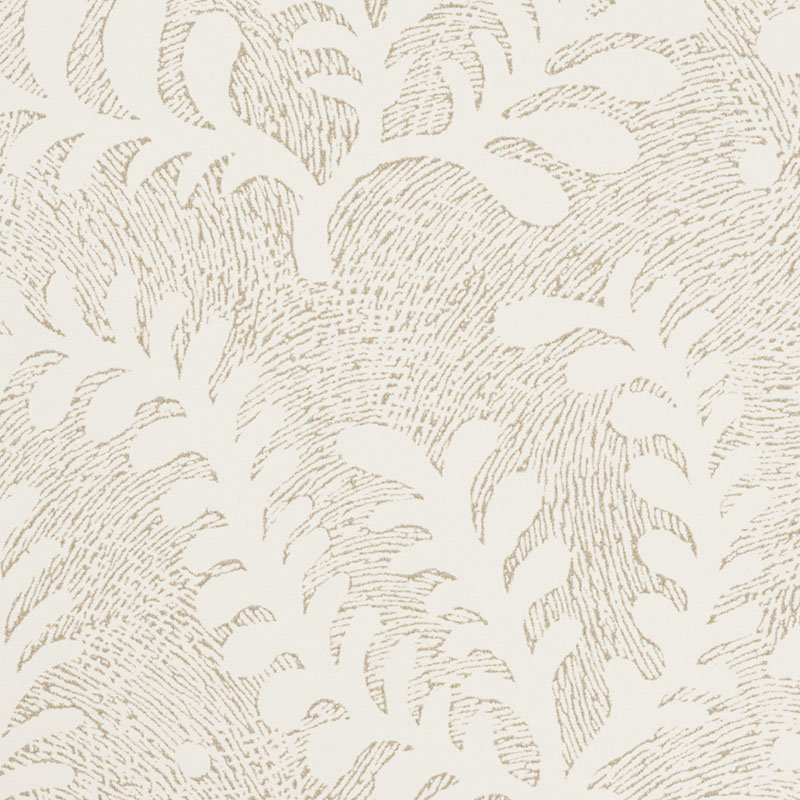Etched Fern Wallpaper, Natural