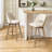 Wylee 26.8" Mid-Century Modern Upholstered Swivel Counter Stool with Solid Wood Frame and Curved Back-1615243651