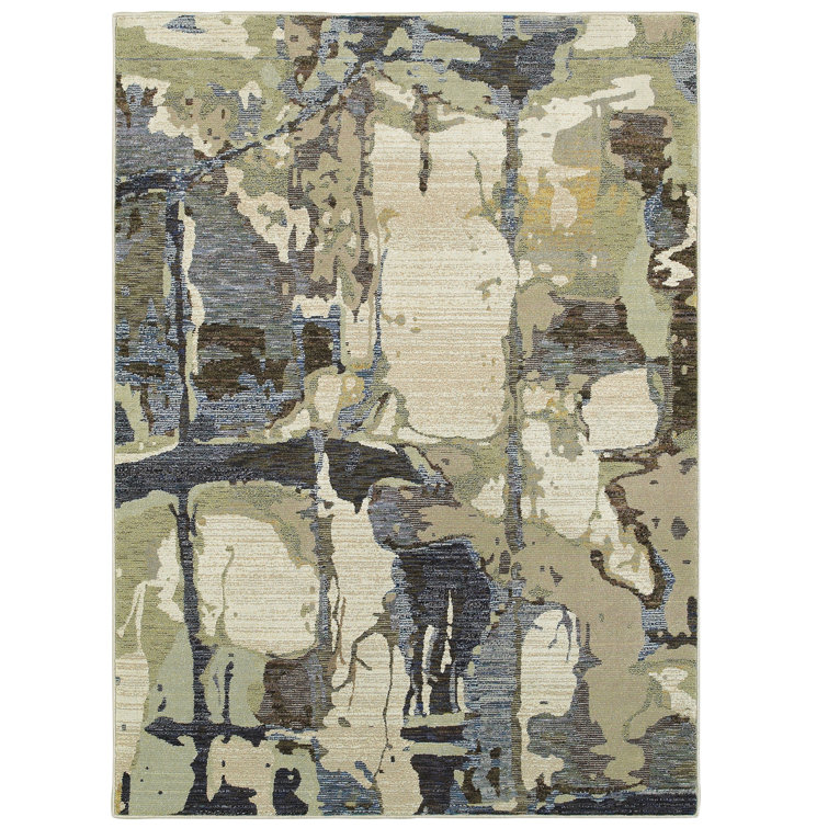 Tapis bleu / gris Knox