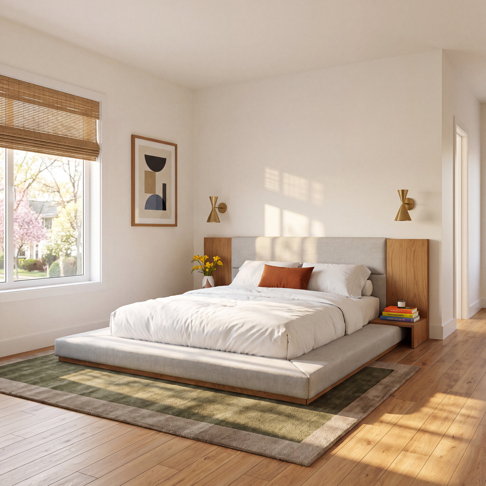 Amalie Bedroom Set, Queen, Natural Oak