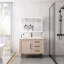 Armoire de salle de bain 36 po x 24 po à DEL - Miroir à double porte avec lumières, gradateur, affichage de l'horloge et de la température, 2 ports de sortie, miroir éclairé American Grace Medecine, finition thermolaquée-204559732