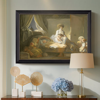 The Visit to the Nursery, c. 1775-Jean-Honoré Fragonard-Custom Framed Canvas