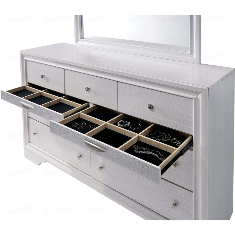Commode avec miroir Miroir à bijoux caché