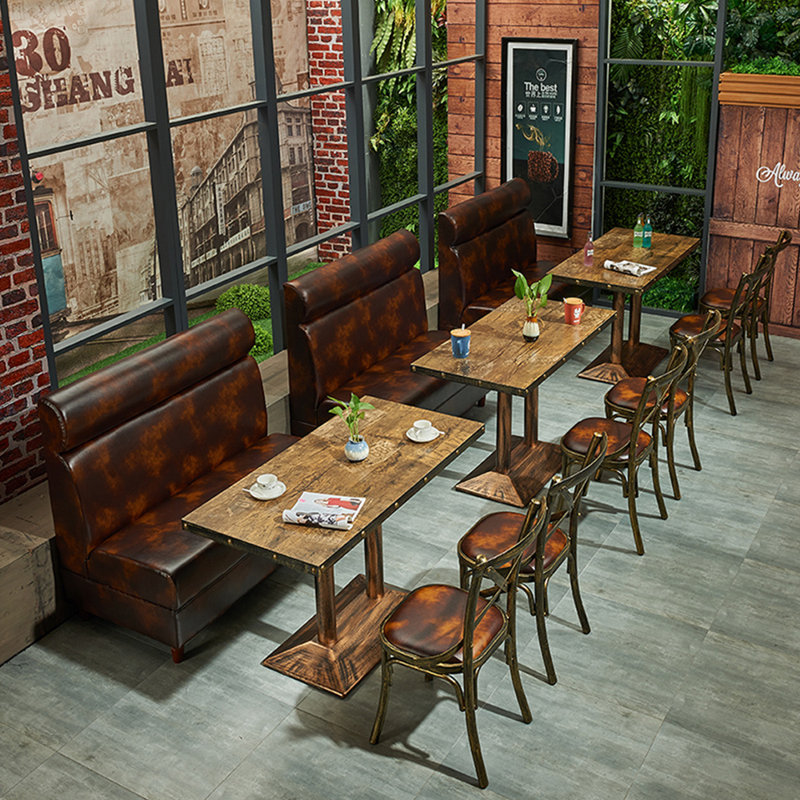 Bancs de restaurant rétro de style industriel