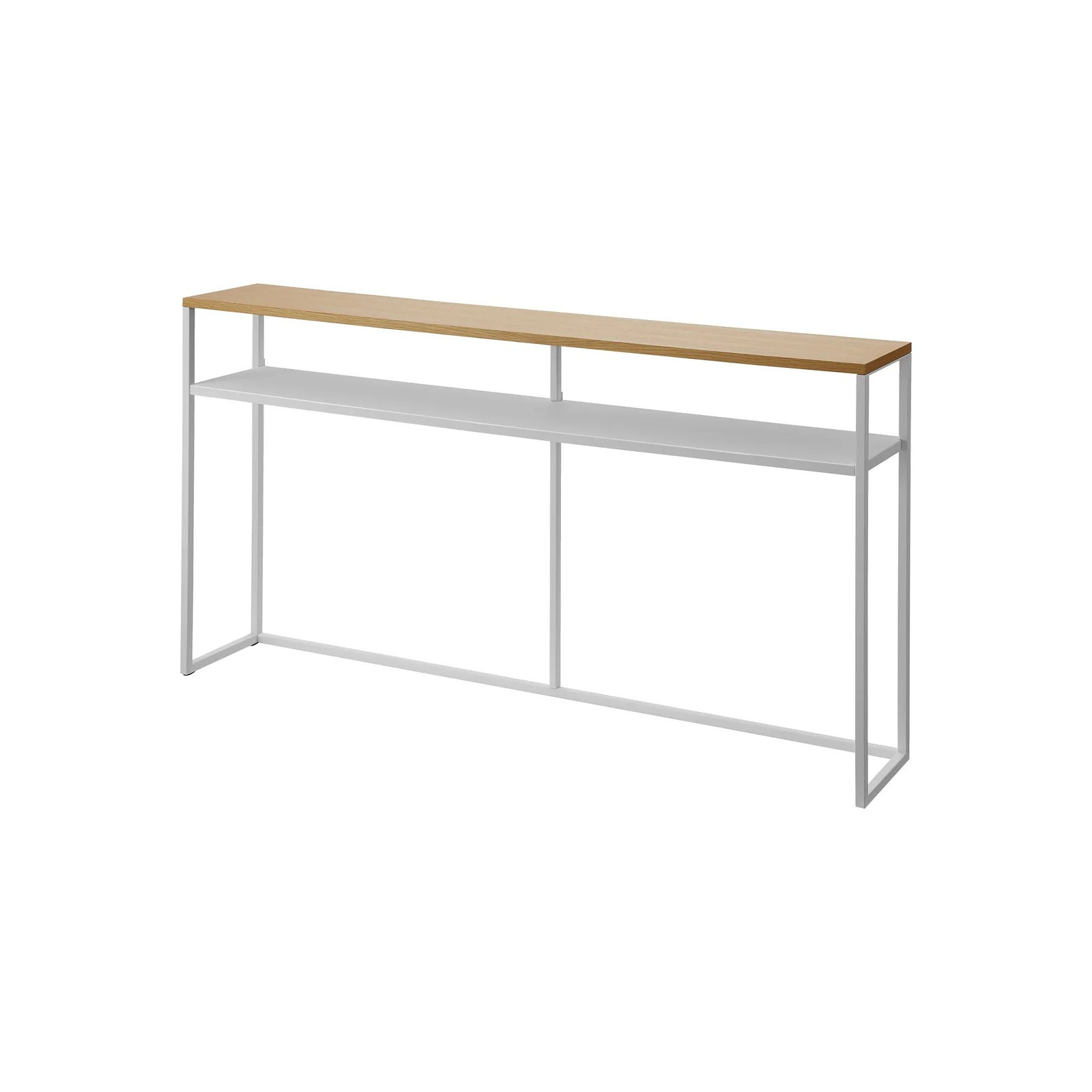  Yamazaki Home Tower Wood & Steel Console Table, White