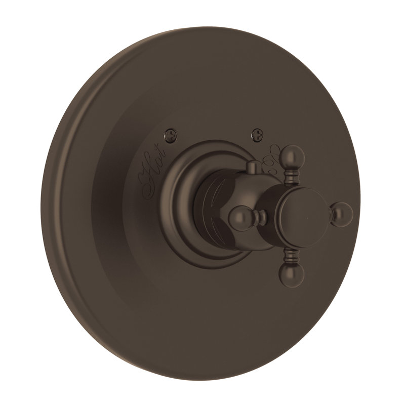 Rohl 3/4" Thermostatic Trim Without Volume Control, Tuscan Brass