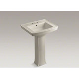 Archer 24" Rectangular Pedestal Bathroom Sink with Widespread Faucet Holes