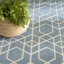 Tapis d'intérieur moderne lavable Charm 183 x 274 cm bleu ivoire-417207043