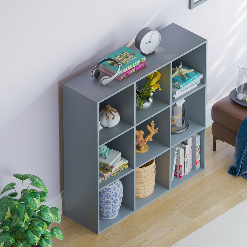 Oreland Cube Bookcase, Grey, 96.5cm H x 96.5cm W x 29cm D