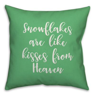  Coussin Snowflakes are Like Kisses From Heaven