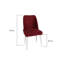 Ensemble de chaises élégantes 4 pièces, rouge et blanc Claret, 19,7 po x 35,4 po x 19,3 po | Structure 100% métal, siège en velours et similicuir, pieds en bois de charme | Design moderne, supporte jusqu'à 352 lb, parfait pour la salle à manger et le salon-1987791646-1987791647