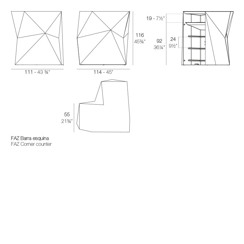 Faz Corner Bar, White