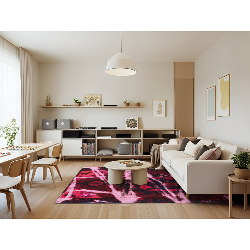Abstract Indoor Rug, Rectangle 7' x 9'