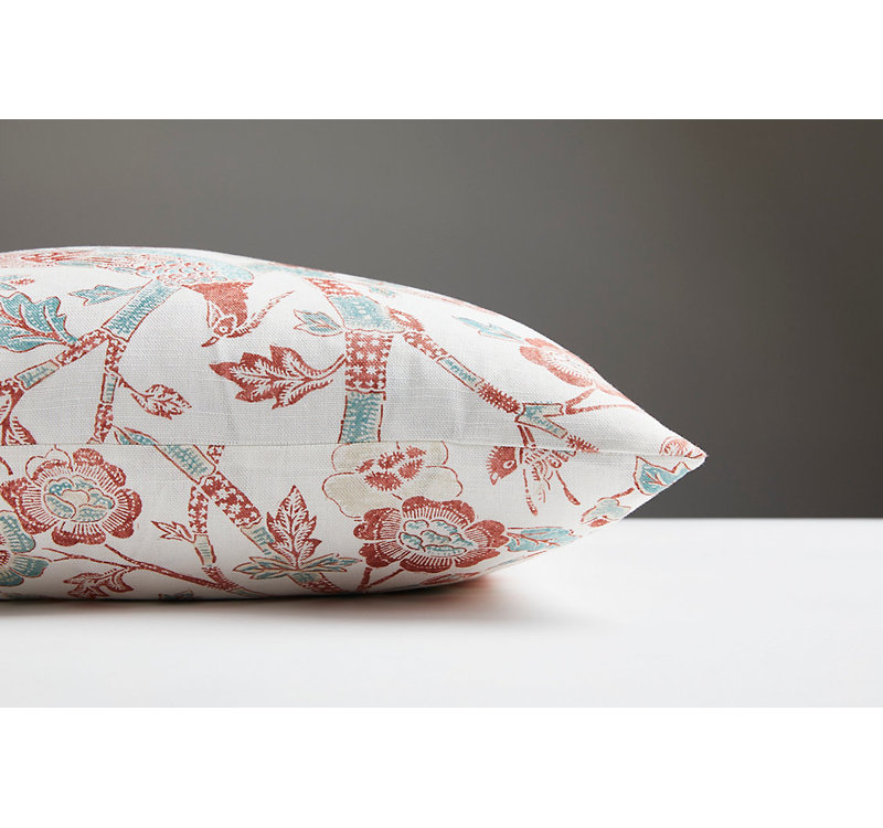 Pacifica Square Pillow Cover & Insert, Coral Spice